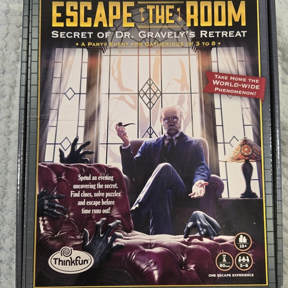 Escape the Room: Secret of Dr. Gravely's Retreat Board Game By ThinkFun - Picture 1 of 5